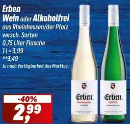 Simmel Erben Wein oder Alkoholfrei Angebot
