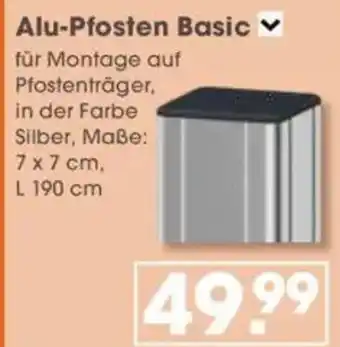 V Baumarkt Alu-Pfosten Basic Angebot