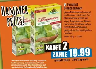 V Baumarkt NEUDORFF Ferramol Schneckenkorn Angebot