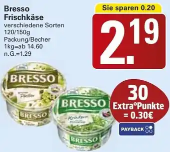 WEZ Bresso Frischkäse Angebot