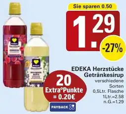 WEZ EDEKA Herzstücke Getränkesirup Angebot