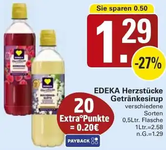WEZ EDEKA Herzstücke Getränkesirup Angebot
