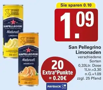 WEZ San Pellegrino Limonaden Angebot