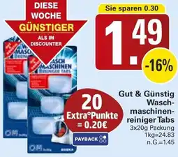 WEZ Gut & Günstig Waschmaschinenreiniger Tabs Angebot