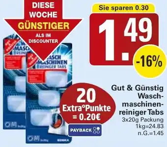 WEZ Gut & Günstig Waschmaschinenreiniger Tabs Angebot