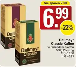 WEZ Dallmayr Classic Kaffee Angebot