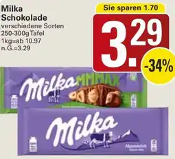 WEZ Milka Schokolade Angebot