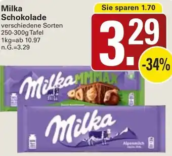 WEZ Milka Schokolade Angebot