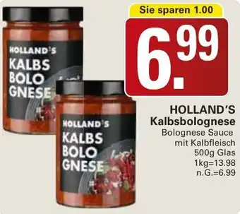 WEZ HOLLAND'S Kalbsbolognese Angebot