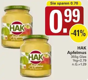 WEZ HAK Apfelmus Angebot