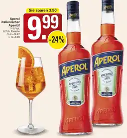 WEZ Aperol italienischer Aperitif Angebot