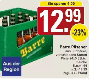 WEZ Barre Pilsener Angebot
