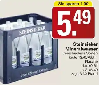 WEZ Steinsieker Mineralwasser Angebot