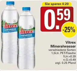 WEZ Vitrex Mineralwasser Angebot
