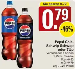 WEZ Pepsi Cola, Schwip Schwap oder 7Up Angebot