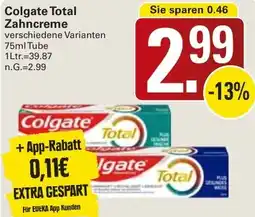 WEZ Colgate Total Zahncreme Angebot