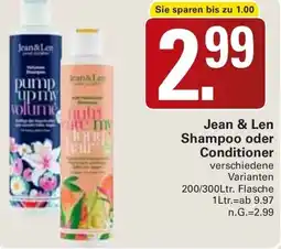 WEZ Jean & Len Shampoo oder Conditioner Angebot