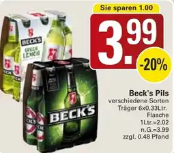 WEZ Beck's Pils Angebot
