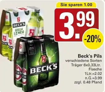 WEZ Beck's Pils Angebot