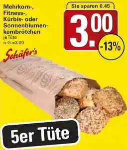 WEZ Schäfer's Mehrkorn-, Fitness-, Kürbis- oder Sonnenblumenkernbrötchen Angebot