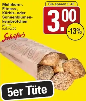 WEZ Schäfer's Mehrkorn-, Fitness-, Kürbis- oder Sonnenblumenkernbrötchen Angebot