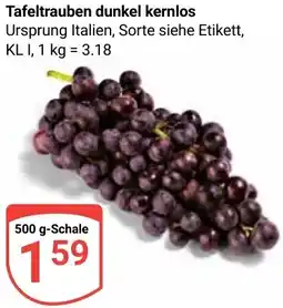 Globus Tafeltrauben dunkel kernlos Angebot