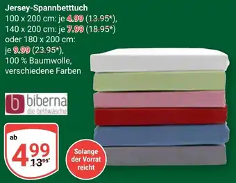 Globus Biberna Jersey-Spannbetttuch Angebot