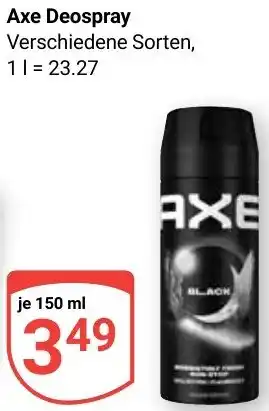 Globus Axe Deospray Angebot