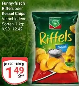 Globus Funny-frisch Riffels oder Kessel Chips Angebot