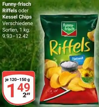 Globus Funny-frisch Riffels oder Kessel Chips Angebot