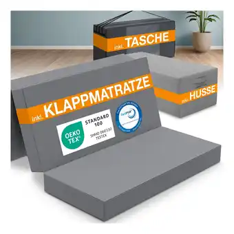 Netto Marken-Discount Bestschlaf grau Klappmatratze inkl. Husse & Transporttasche Spar-Set Angebot