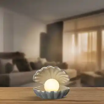NKD LED-Muschel aus Keramik, ca. 15,5x14,5x14,5cm Angebot