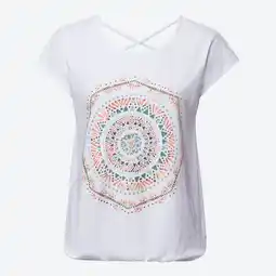 NKD Damen-T-Shirt mit Frontaufdruck und Glitzersteinen Angebot