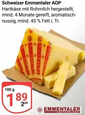Globus Schweizer Emmentaler AOP Angebot
