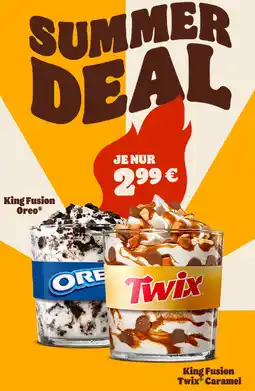 Burger King King Fusion Oreo oder King Fusion Twix Caramel Angebot