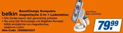 expert Techno Land belkin BoostCharge Kompakte magnetische 3-in-1-Ladestation Angebot