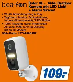expert Techno Land bea-fon Safer 3L - Akku Outdoor Kamera mit LED Licht + Alarm Sirene! Angebot