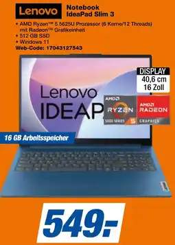 expert Techno Land Lenovo Notebook IdeaPad Slim 3 Angebot