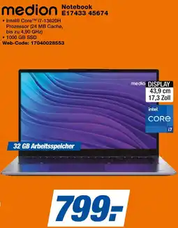 expert Techno Land medion Notebook E17433 45674 Angebot