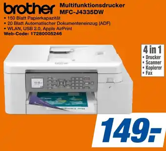 expert Techno Land brother Multifunktionsdrucker MFC-J4335DW Angebot