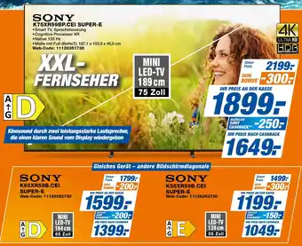 expert Techno Land SONY K75XR59BP.CEI SUPER-E Angebot