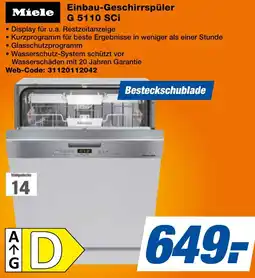 expert Techno Land Miele Einbau-Geschirrspüler G 5110 SCI Angebot