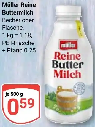 Globus Müller Reine Buttermilch Angebot