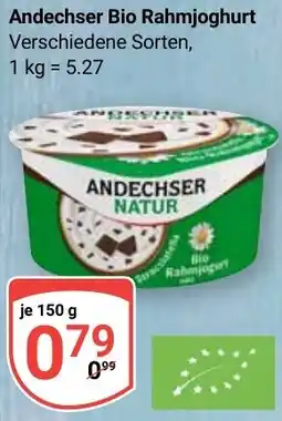 Globus Andechser Bio Rahmjoghurt Angebot