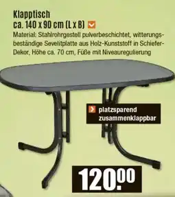 V Baumarkt Klapptisch Angebot