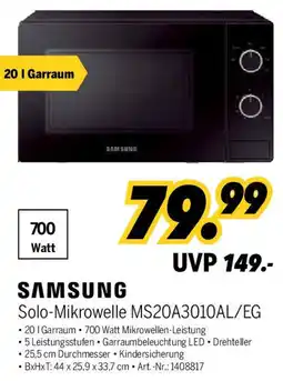 MEDIMAX SAMSUNG Solo-Mikrowelle MS20A3010AL/EG Angebot
