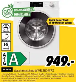 MEDIMAX Miele Waschmaschine WWB 360 WPS Angebot