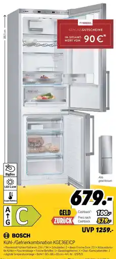 MEDIMAX BOSCH Kühl-/Gefrierkombination KGE36EICP Angebot