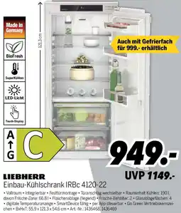 MEDIMAX LIEBHERR Einbau-Kühlschrank IRBC 4120-22 Angebot
