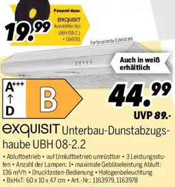 MEDIMAX Exquisit Unterbau-Dunstabzugshaube UBH 08-2.2 Angebot